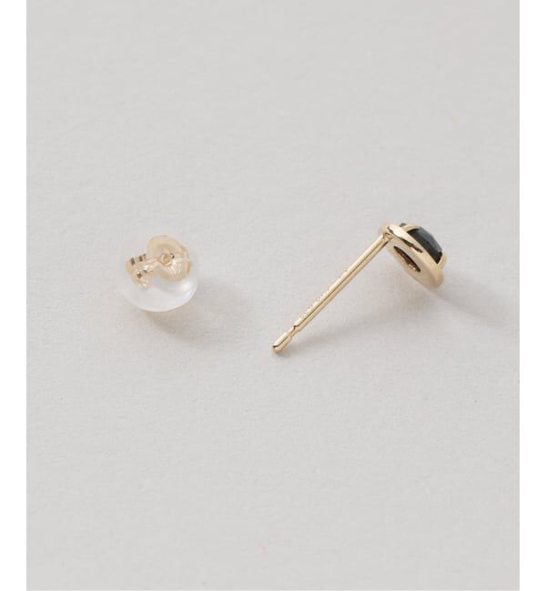 Lilas by Spick&Span「ブラックダイヤローズカットピアス K10（両耳）」|ピアス|