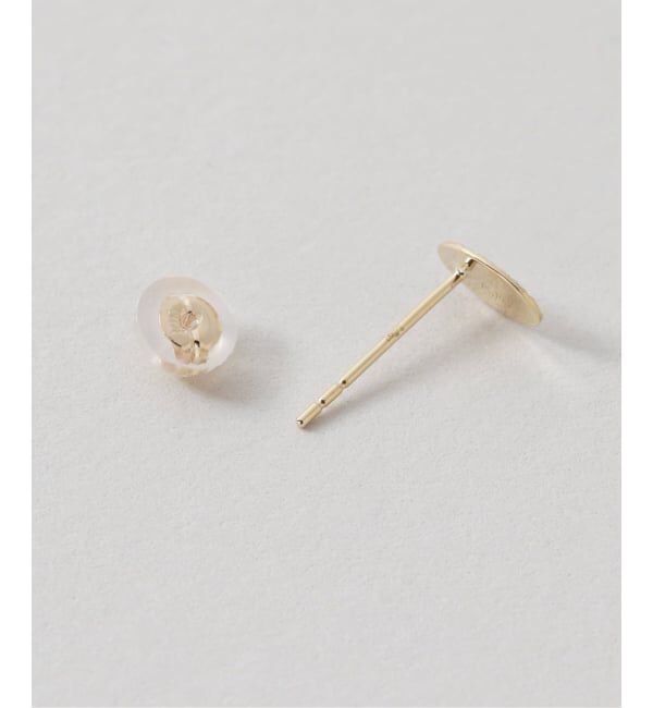 Lilas by Spick&Span「テクスチャーオーバルモチーフピアス K10（両耳）」|ピアス|