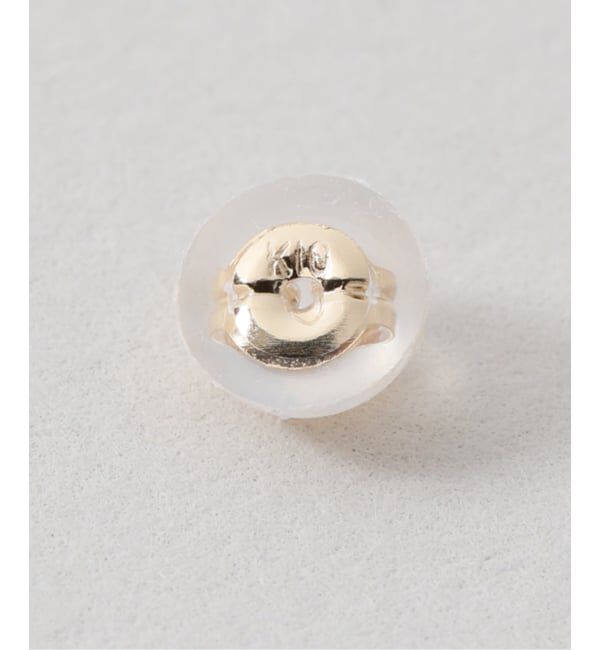 Lilas by Spick&Span「テクスチャーオーバルモチーフピアス K10（両耳）」|ピアス|