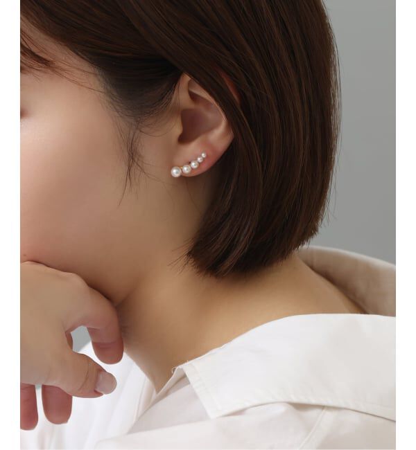 Lilas by Spick&Span「《WEB限定》5ピースグラデーションパールピアス K10（両耳）」|ピアス|