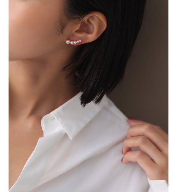 Lilas by Spick&Span「《WEB限定》5ピースグラデーションパールピアス K10（両耳）」|ピアス|