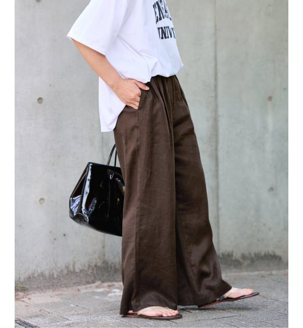 FRAMeWORK「LINEN EASY パンツ」|スラックス|