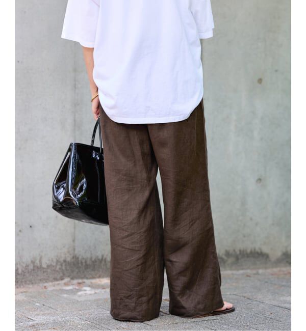 FRAMeWORK「LINEN EASY パンツ」|スラックス|