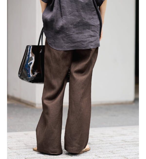 FRAMeWORK「LINEN EASY パンツ」|スラックス|