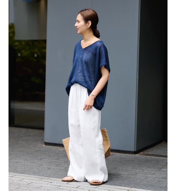 FRAMeWORK「LINEN EASY パンツ」|スラックス|