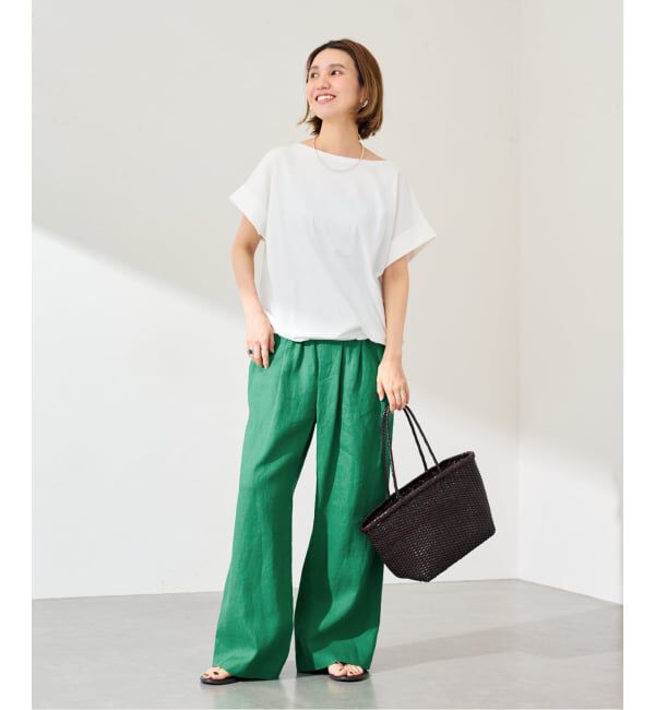 FRAMeWORK「LINEN EASY パンツ」|スラックス|