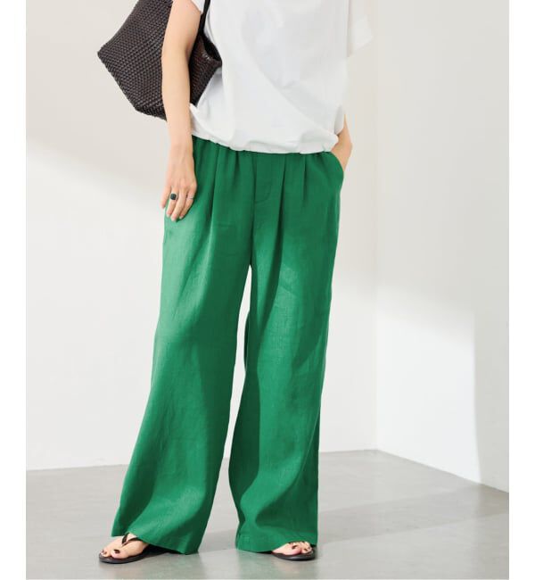 FRAMeWORK「LINEN EASY パンツ」|スラックス|