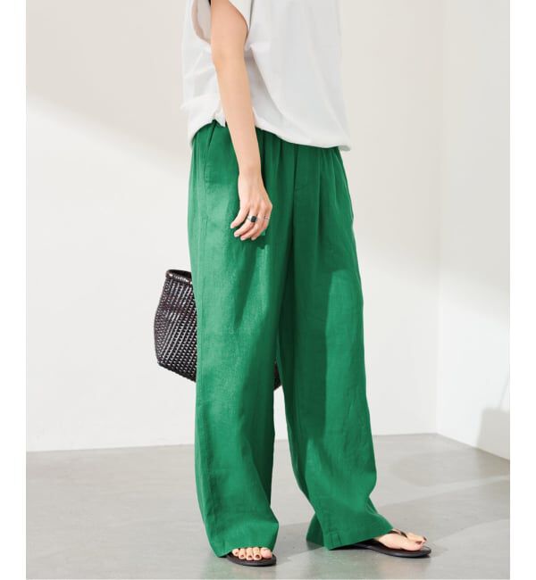 FRAMeWORK「LINEN EASY パンツ」|スラックス|