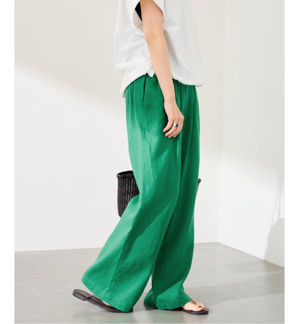 FRAMeWORK「LINEN EASY パンツ」|スラックス|