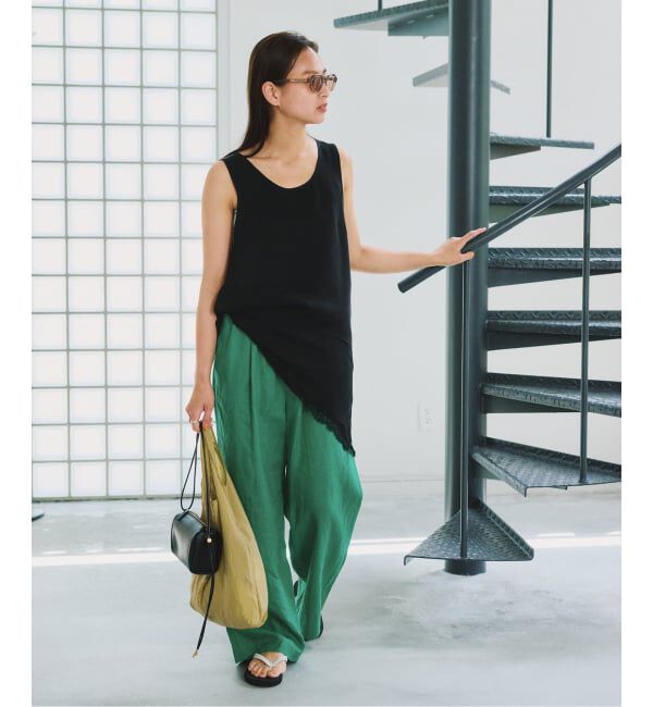 FRAMeWORK「LINEN EASY パンツ」|スラックス|