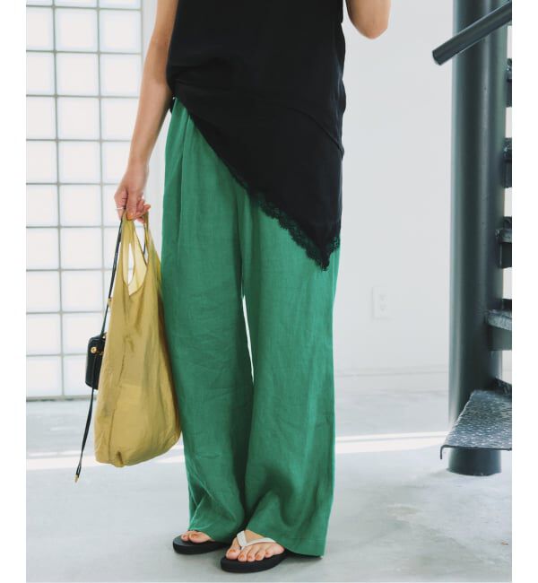 FRAMeWORK「LINEN EASY パンツ」|スラックス|