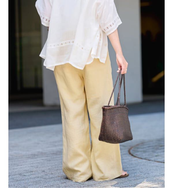 FRAMeWORK「LINEN EASY パンツ」|スラックス|