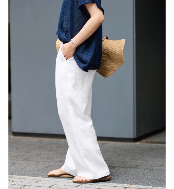 FRAMeWORK「LINEN EASY パンツ」|スラックス|