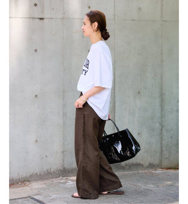 FRAMeWORK「LINEN EASY パンツ」|スラックス|