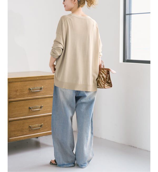 Spick and Span「《一部WEB限定 / 追加》ICE FINE Vネックカーディガン」|カーディガン|