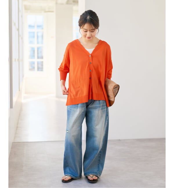 Spick and Span「《一部WEB限定 / 追加》ICE FINE Vネックカーディガン」|カーディガン|