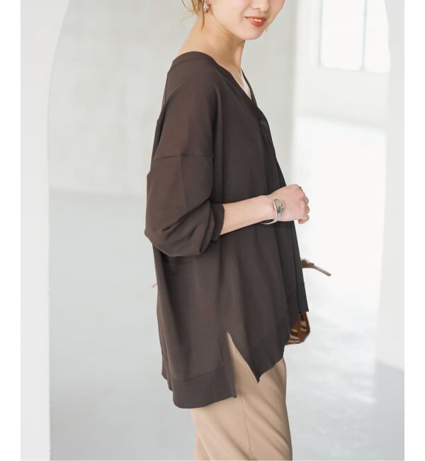 Spick and Span「《一部WEB限定 / 追加》ICE FINE Vネックカーディガン」|カーディガン|