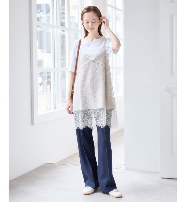 U by SPICK&SPAN「リバーシブルレースキャミソール」|キャミソール|