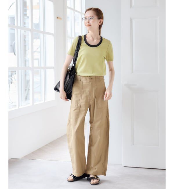 U by SPICK&SPAN「《接触冷感》フライスUネックハーフスリーブT」|Tシャツ・カットソー|