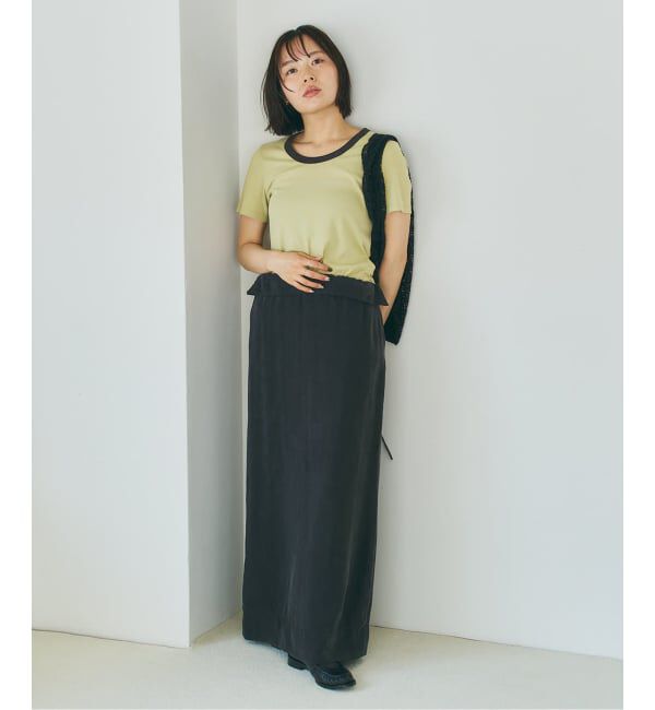 U by SPICK&SPAN「《接触冷感》フライスUネックハーフスリーブT」|Tシャツ・カットソー|