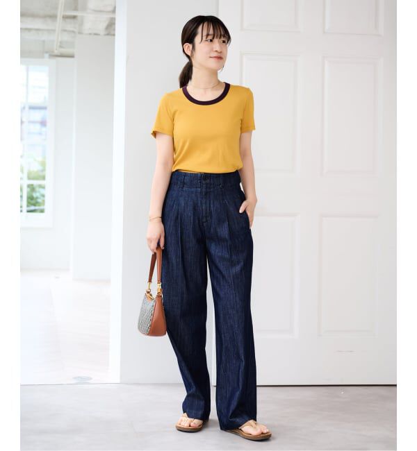 U by SPICK&SPAN「《接触冷感》フライスUネックハーフスリーブT」|Tシャツ・カットソー|
