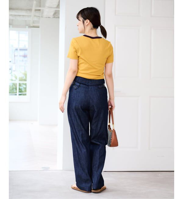 U by SPICK&SPAN「《接触冷感》フライスUネックハーフスリーブT」|Tシャツ・カットソー|
