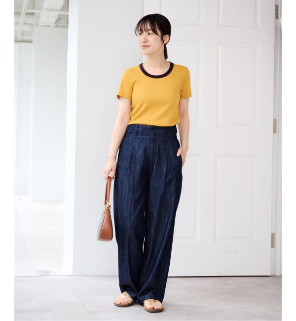 U by SPICK&SPAN「《接触冷感》フライスUネックハーフスリーブT」|Tシャツ・カットソー|