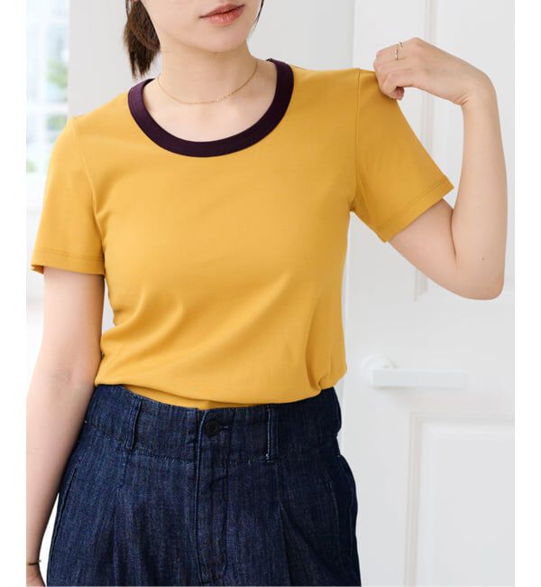 U by SPICK&SPAN「《接触冷感》フライスUネックハーフスリーブT」|Tシャツ・カットソー|