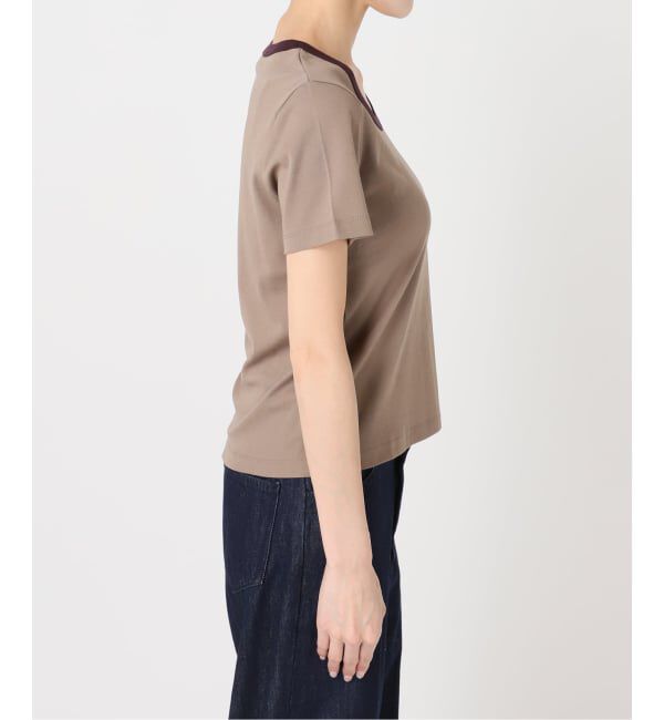 U by SPICK&SPAN「《接触冷感》フライスUネックハーフスリーブT」|Tシャツ・カットソー|