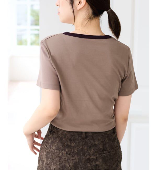 U by SPICK&SPAN「《接触冷感》フライスUネックハーフスリーブT」|Tシャツ・カットソー|