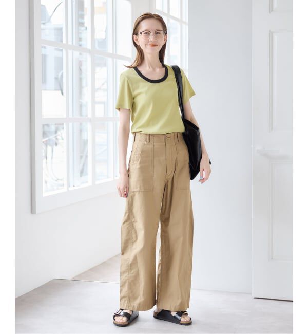 U by SPICK&SPAN「《接触冷感》フライスUネックハーフスリーブT」|Tシャツ・カットソー|