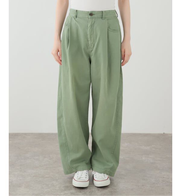 FRAMeWORK「GARMENT DYEDカーブパンツ」|その他|グリーン