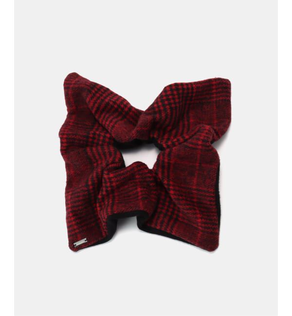 GRISE「heyep/ ヘイップ Plaid Square Scrunchie」|その他|レッド