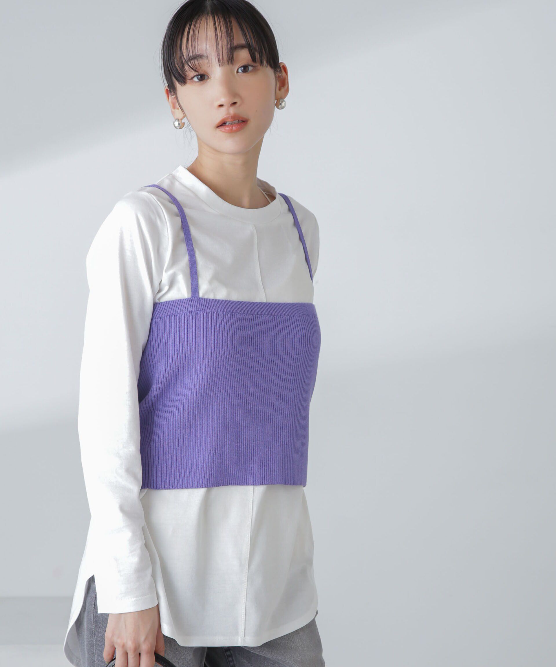 nano･universe「3WAYニットビスチェセットTee」|Tシャツ・カットソー|