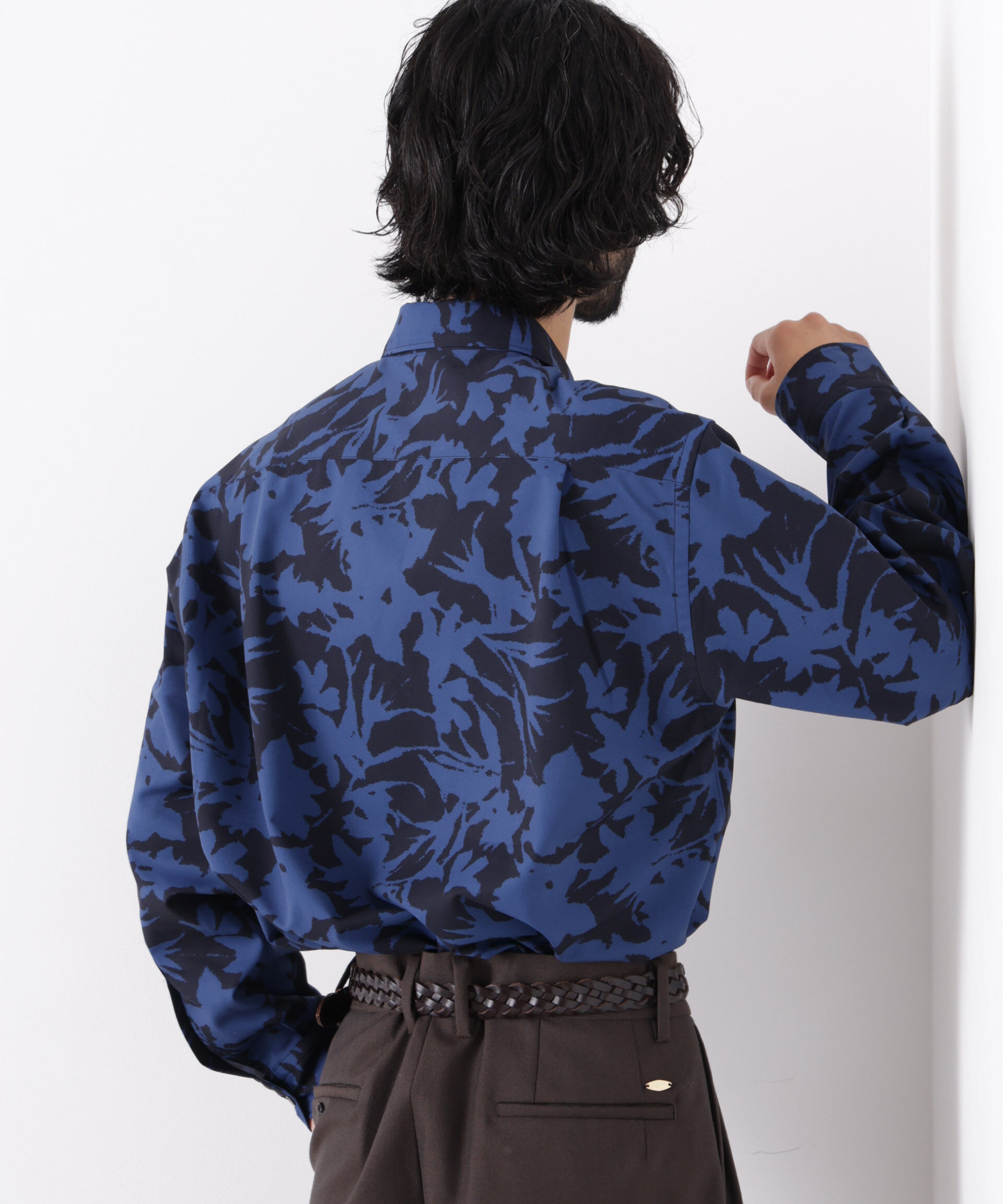 NANO universe「EDITORIAL PRINT レギュラーカラーシャツ」|シャツ・ブラウス|
