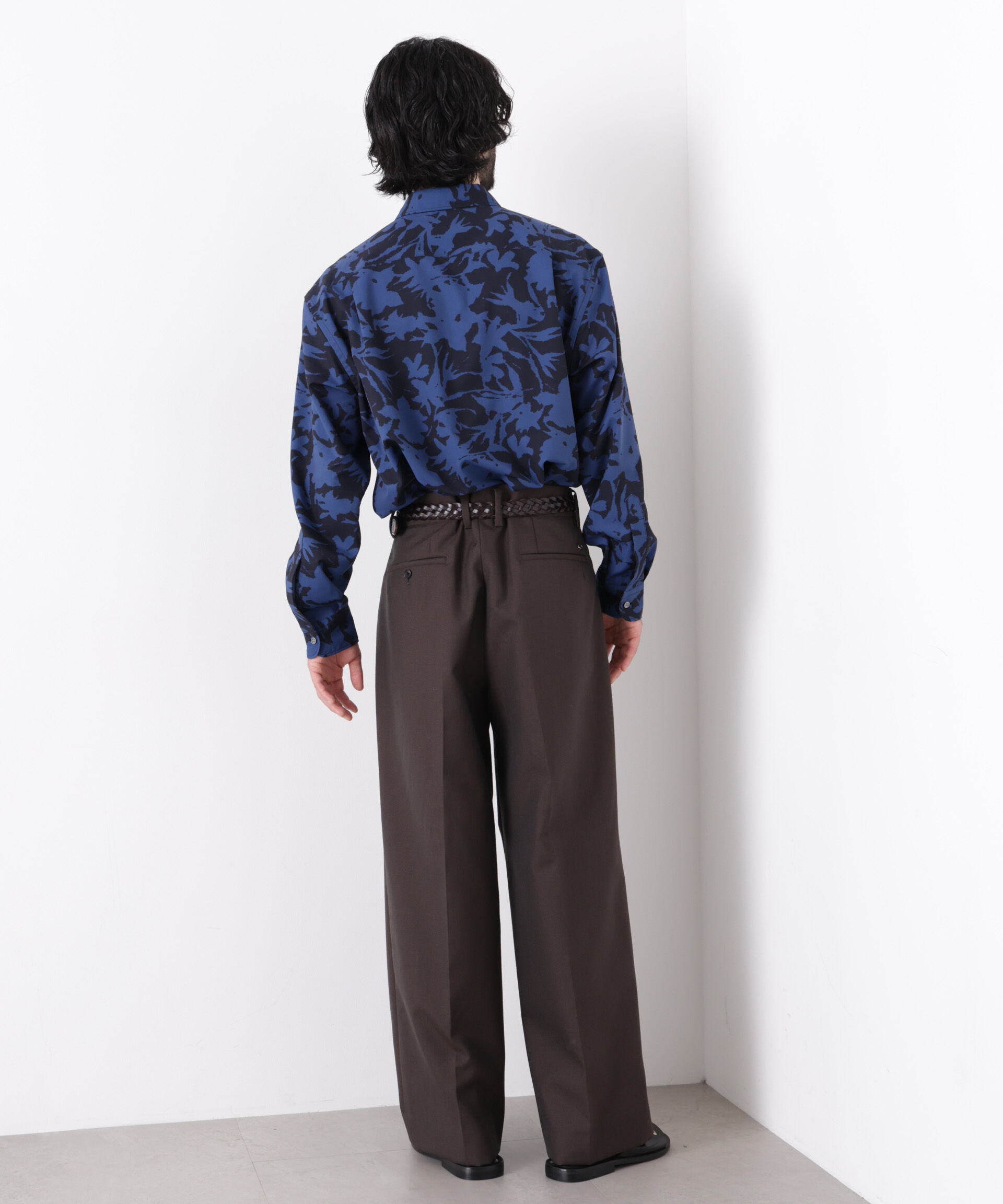 NANO universe「EDITORIAL PRINT レギュラーカラーシャツ」|シャツ・ブラウス|