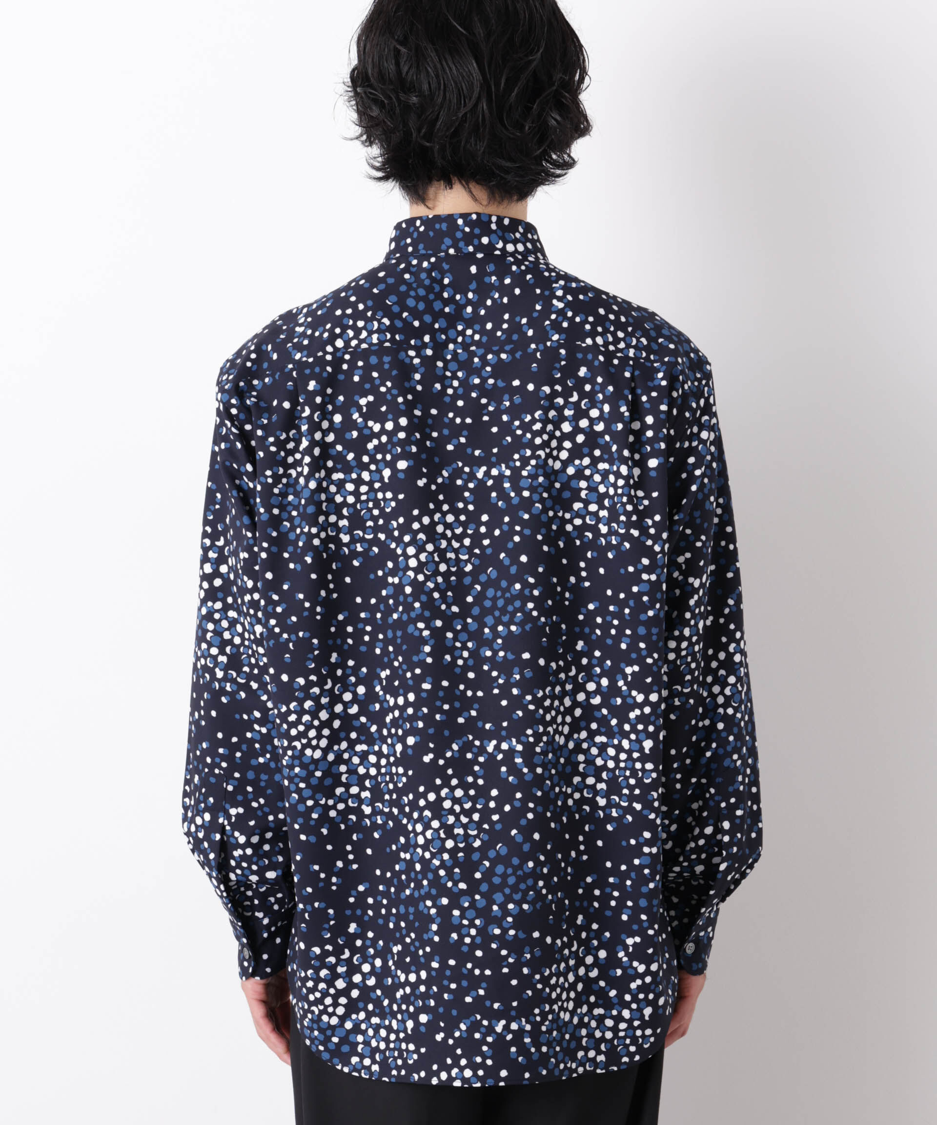 NANO universe「EDITORIAL PRINT レギュラーカラーシャツ」|シャツ・ブラウス|