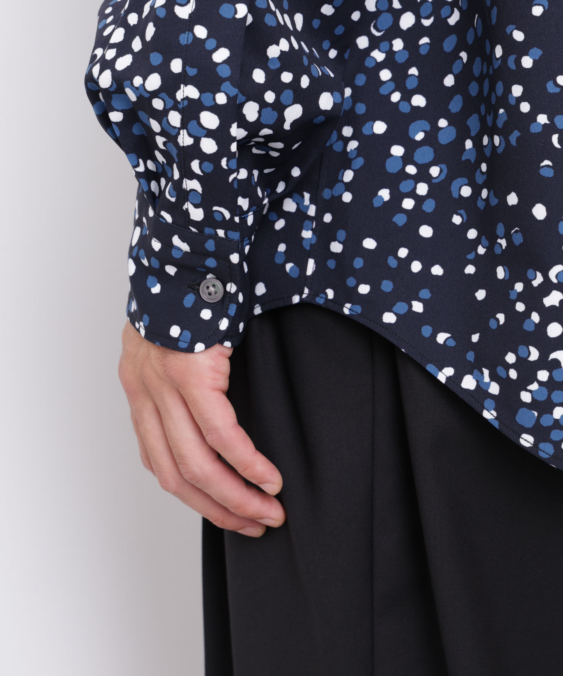 NANO universe「EDITORIAL PRINT レギュラーカラーシャツ」|シャツ・ブラウス|