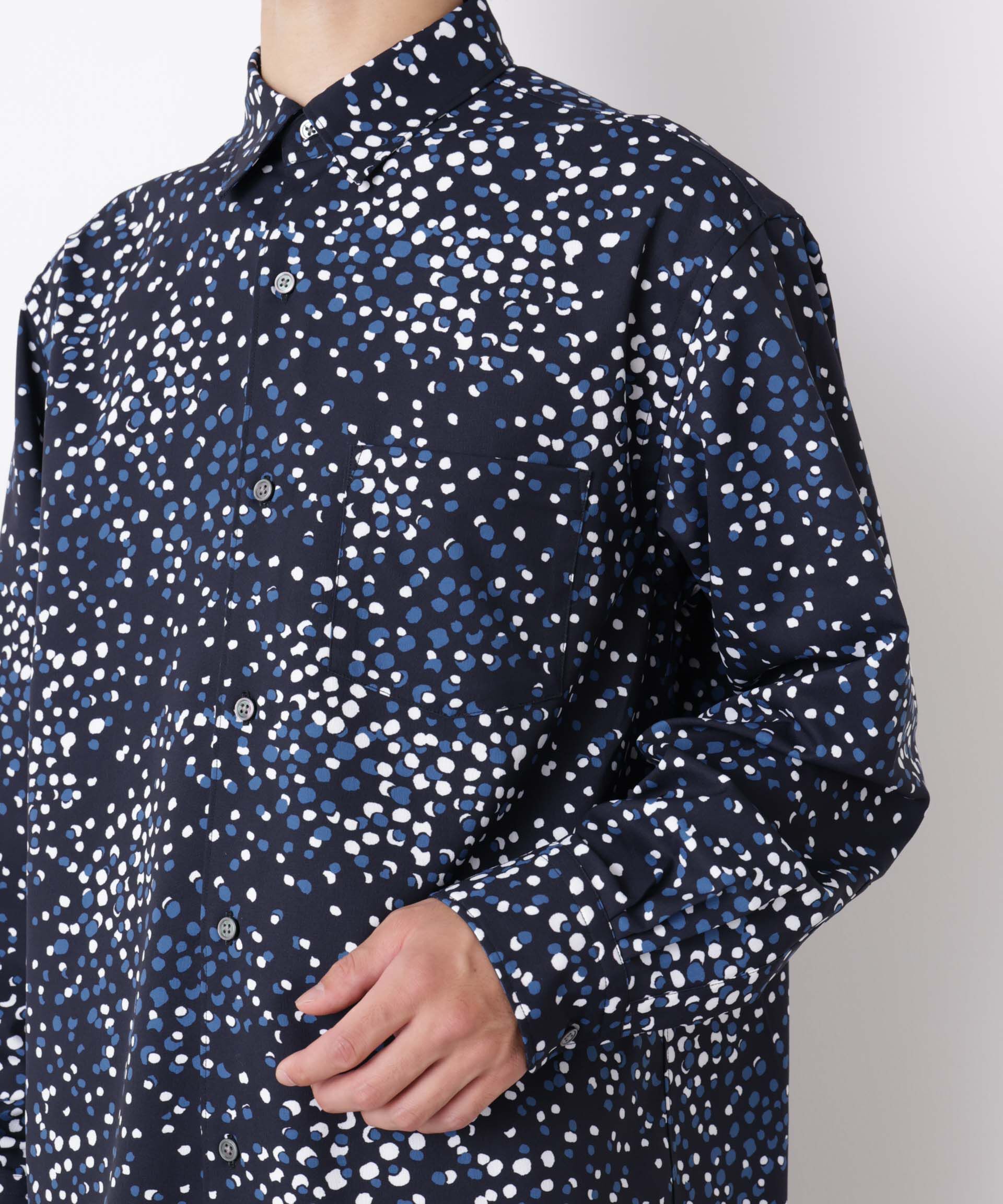 NANO universe「EDITORIAL PRINT レギュラーカラーシャツ」|シャツ・ブラウス|