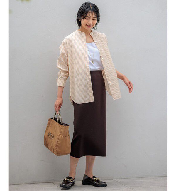 23区「【洗える】CANCLINI バンドカラー シャツ」|シャツ・ブラウス|