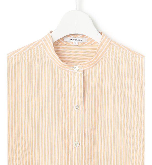 23区「【洗える】CANCLINI バンドカラー シャツ」|シャツ・ブラウス|