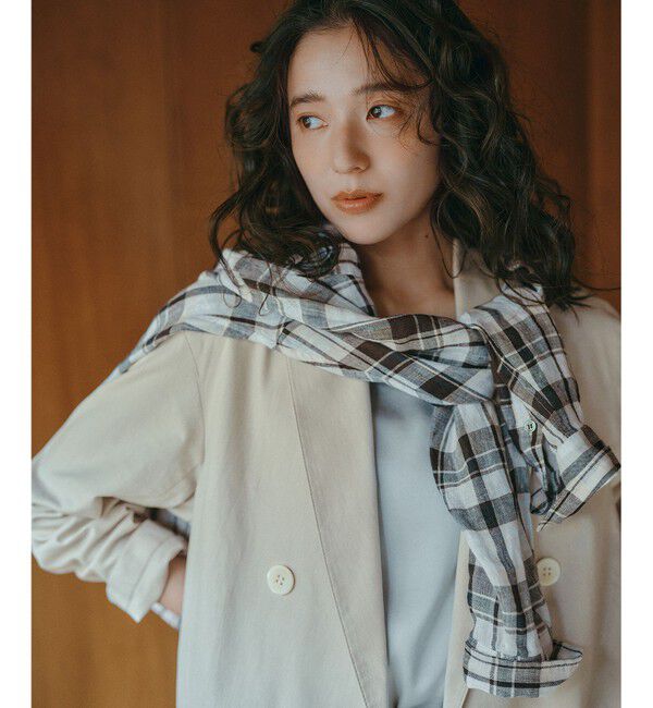 23区「【見上愛さん着用】LIBECOリネン チェック シャツ」|シャツ・ブラウス|