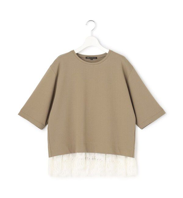 23区「レースヘムレイヤード コンビ カットソー」|Tシャツ・カットソー|