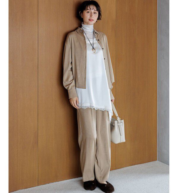 23区「スエーディーサテン ワイドパンツ」|その他|