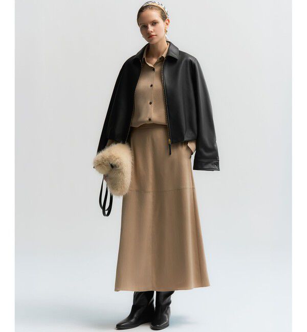 23区「【一部予約】スエーディーサテン ナロースカート」|スカート|