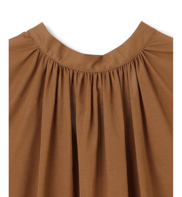 BEIGE,「【洗える】BAC / コットンバックボウタイノースリーブブラウス」|シャツ・ブラウス|