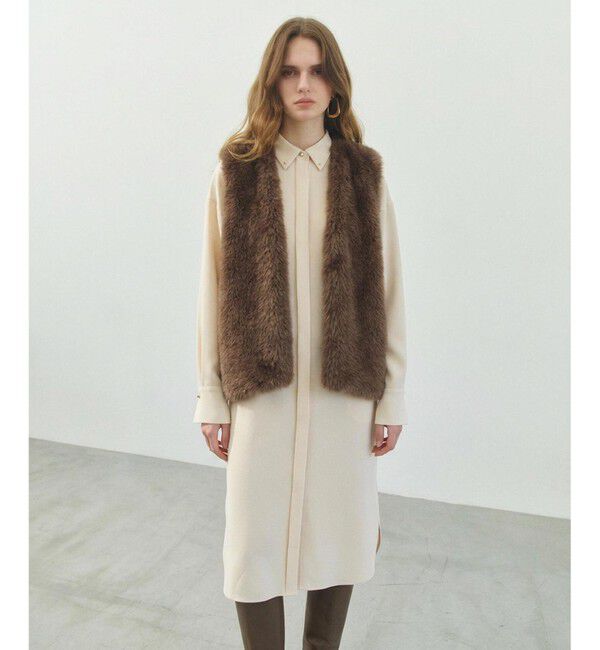 BEIGE,「BROOK / ロングヘアファージレ」|ベスト・ジレ|