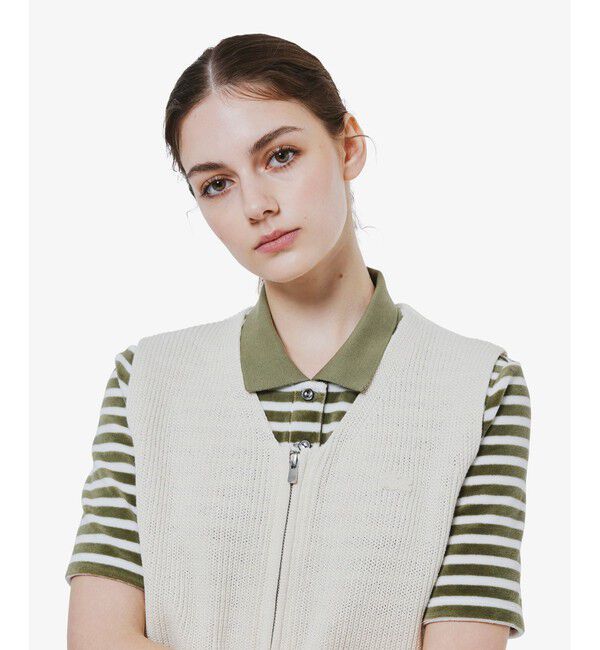 LACOSTE「ジップアップニットベスト」|ベスト・ジレ|