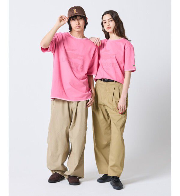 LACOSTE「ヴィンテージエフェクト ロゴTシャツ」|Tシャツ・カットソー|