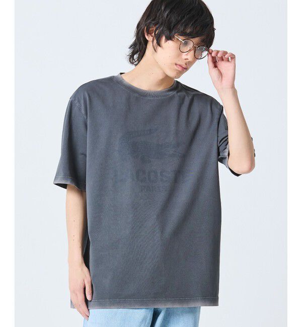 LACOSTE「ヴィンテージエフェクト ロゴTシャツ」|Tシャツ・カットソー|ダークアッシュ